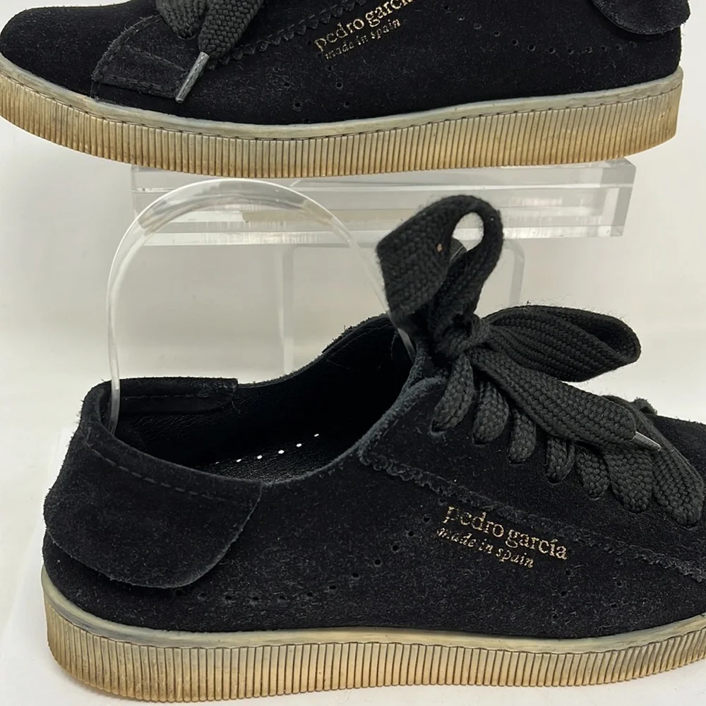 Pedro Garcia Sz 40 US 10 Black Suede Trainer Athletic Shoes